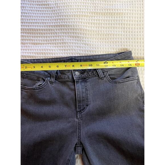 PrAna Charcoal Grey Kara Low Rise Semi Stretch Skinny Jeans Size 12 Y2K Punk - Picture 8 of 14